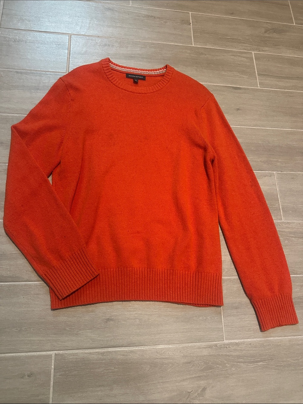 Banana Republic Men's Crewneck Sweater in Orange